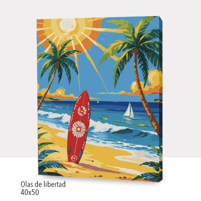 🎨Kit Paint by numbers con bastidor 40x50cm:  Paraíso Infinito | WC1626  ✨ NEW✨ 