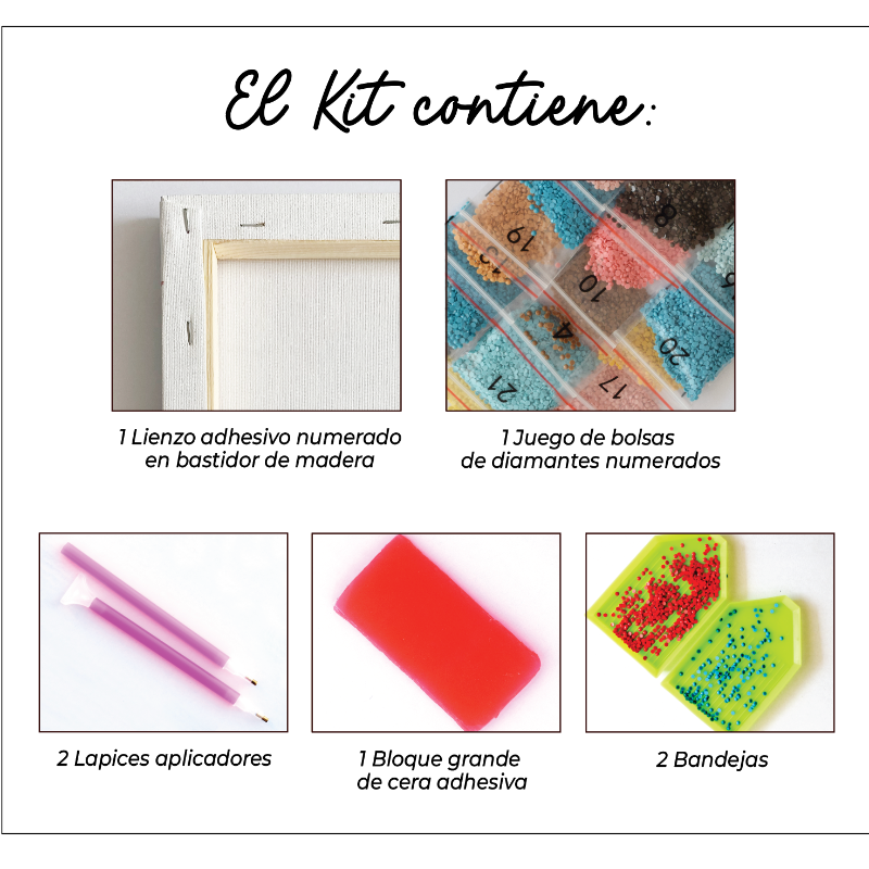 💎Kit Diamond Painting con bastidor 30x40cm: Pequeño leal | WDF2226 ✨NEW✨