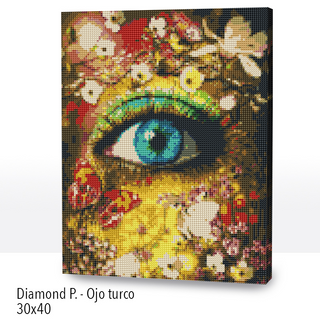 Kit Diamond Painting con bastidor 30x40 Ojo turco| WDF1913 