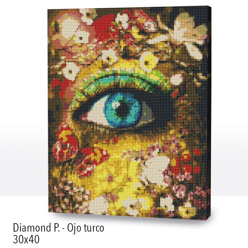 Kit Diamond Painting con bastidor 30x40 Ojo turco| WDF1913 