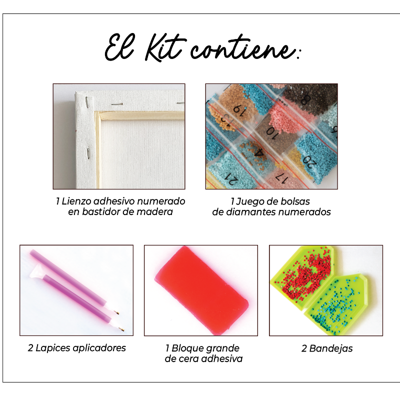 Kit Diamond Painting con bastidor 30x40 Ojo turco| WDF1913 