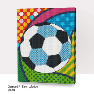 💎Kit Diamond Painting con bastidor 30x40cm: Balón colorido| WDF1626 ✨NEW✨