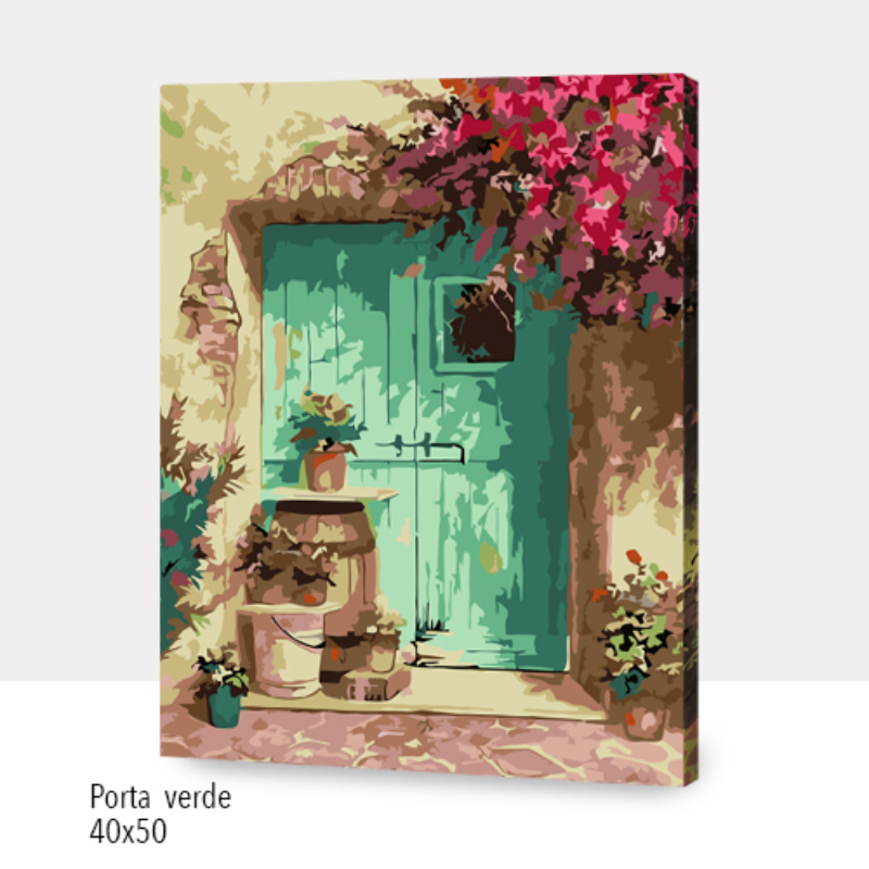 Kit Paint by numbers 40x50 Porta verde | WC1040 