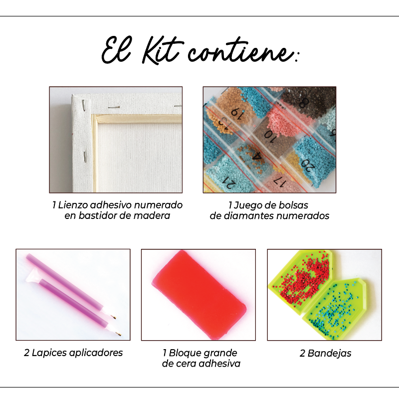 Kit Diamond Painting con bastidor 30x40 Unicornio mágico | WDF1206 