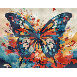 Kit Diamond Painting sin bastidor 35x45: Mariposa viva | WD1025