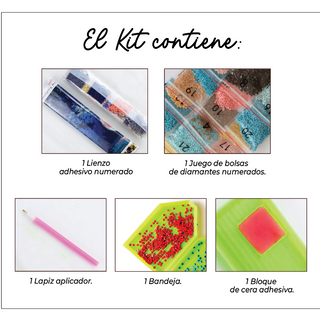 Kit Diamond Painting sin bastidor 35x45: Colibríes en vuelo | WD1026