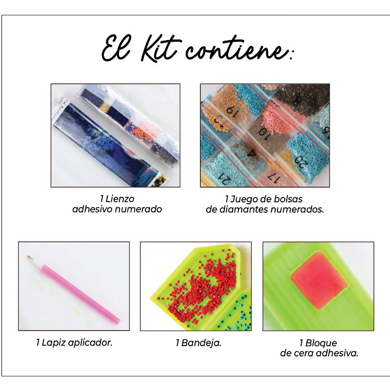 Kit Diamond Painting sin bastidor 35x45: Colibríes en vuelo | WD1026