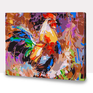 Kit Paint by numbers 40x50 Gallo colorido | WC6752 