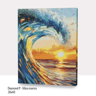 💎Kit Diamond Painting con bastidor 30x40cm: Vibra marina  | WDF0126 ✨NEW✨