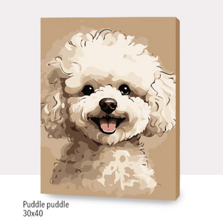 🎨Kit Paint by numbers con bastidor 30x40cm: Puddle Puddle | WC1253✨ NEW✨