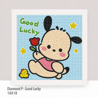 💎Kit Diamond Painting con marco 18x18cm:Good Lucky | DPS-065✨ NEW✨