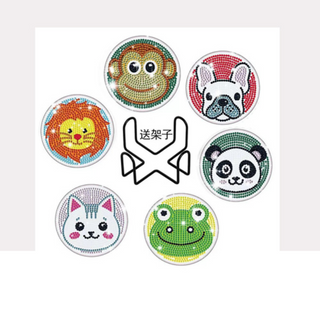 💎Kit Creativo | Diamond Painting | Posavasos: Animales ✨ | DPC215 ✨NEW✨
