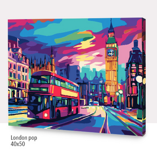 🎨Kit Paint by numbers con bastidor 40x50cm: London pop  | WC2326 ✨ NEW✨ 