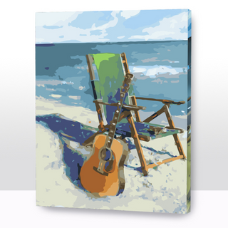 Kit Paint by number Guitarra en la playa | WC1008
