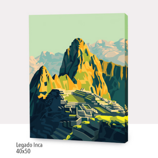 🎨Kit Paint by numbers con bastidor 40x50cm: Legado Inca - Machu Picchu  | WC2026 ✨ NEW✨ 
