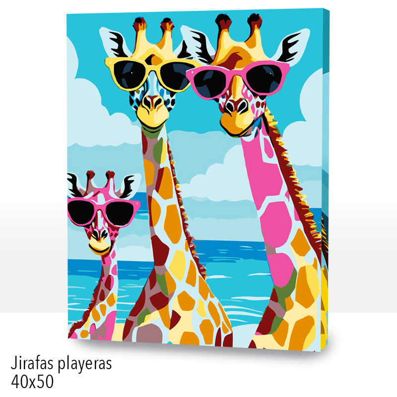 Kit Paint by numbers 40x50 Jirafas playeras | WC2581