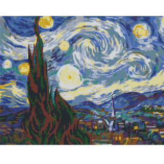 Kit Diamond Painting s/b 35x45 Noche estrellada - Van Gogh | WD1912