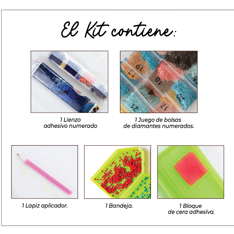 Kit Diamond Painting sin bastidor 35x45 Noche estrellada - Van Gogh | WD1912