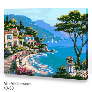 Kit Paint by numbers 40x50 Mar Mediterráneo | WC3768