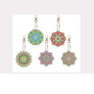 💎 Kit Creativo | Kit Diamond Painting | Pack de 5 llaveros: Mandalas coloridas💮✨ | YSK086✨NEW✨