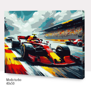 🎨Kit Paint by numbers con bastidor 40x50cm: Modo turbo - F1 |  WC3426 ✨ NEW✨ 