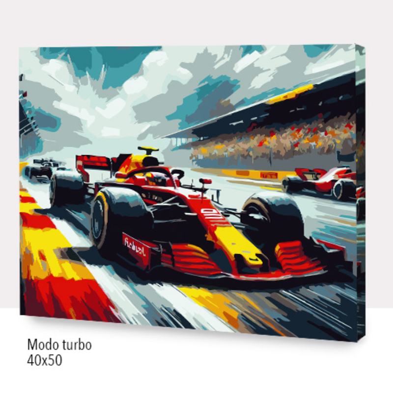 🎨Kit Paint by numbers con bastidor 40x50cm: Modo turbo - F1 |  WC3426 ✨ NEW✨ 