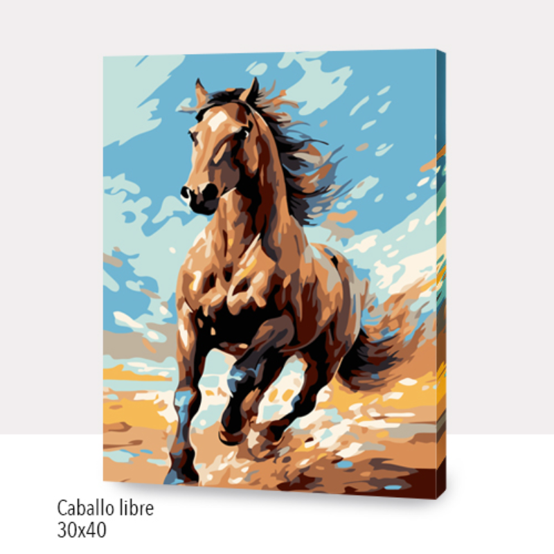 Kit Paint by numbers 30x40 Caballo libre | WC7021
