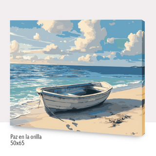 🎨Kit Paint by numbers con bastidor 50x65cm: Paz en la orilla | WG0126✨ NEW✨