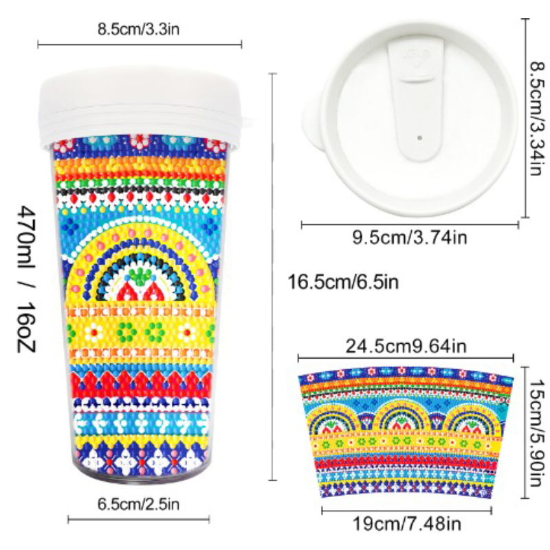 Kit Diamond Painting / Vaso Étnico | BZS13 