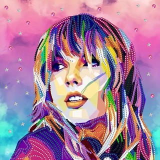 Kit Diamond Painting sin bastidor 30x30 Taylor Swift brillante | AB101
