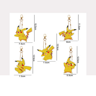 💎 Kit Creativo | Kit Diamond Painting | Pack de 5 llaveros: PIka aventura✨ | YSK074 ✨NEW✨