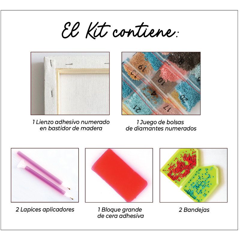 Kit Diamond Painting con bastidor 30x40 Dog pop | WDF1613