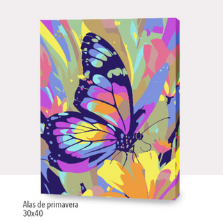🎨Kit Paint by numbers con bastidor 30x40cm: Alas de primavera | WC1226✨ NEW✨