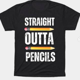 Black: Straight Outta Pencils (Triblend-EXTRA SOFT) 