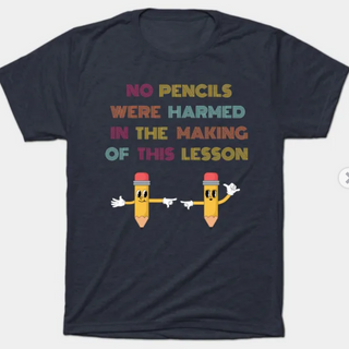 Navy: No Pencils Were Harmed in This Lesson (Triblend-EXTRA SOFT) 