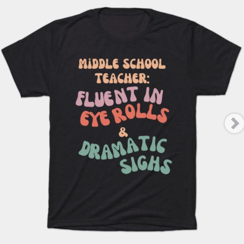 Black: Middle School Teachers: Fluent in... (Triblend-EXTRA SOFT) 