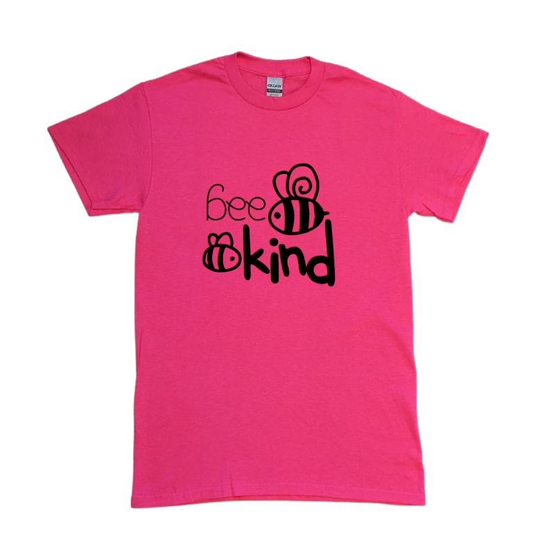 *MAGENTA* Pink, "Bee Kind" ~BLACK DECAL~ Main Image