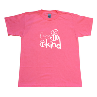 *NEON* Pink, "Bee Kind" ~WHITE DECAL~