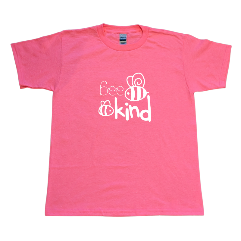 *NEON* Pink, "Bee Kind" ~WHITE DECAL~ Main Image