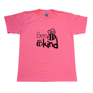 *NEON* Pink, "Bee Kind" ~BLACK DECAL~