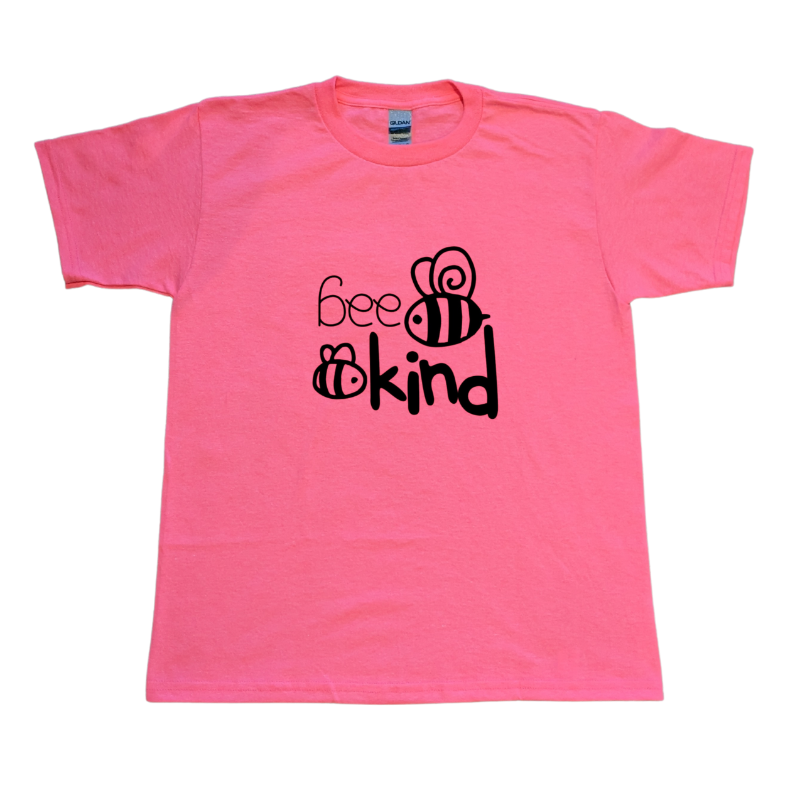 *NEON* Pink, "Bee Kind" ~BLACK DECAL~ Main Image