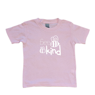 *PALE* Pink, "Bee Kind" ~WHITE DECAL~