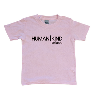 *PALE* Pink, "Human|Kind be both." ~BLACK DECAL~