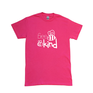 *MAGENTA* Pink, "Bee Kind" ~WHITE DECAL~