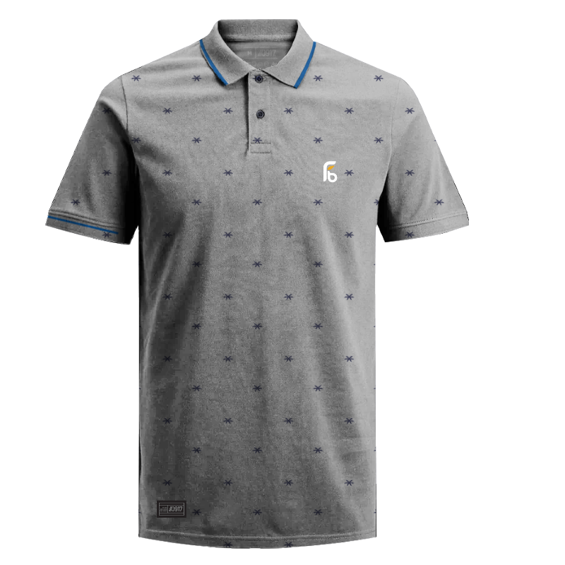 Palm Full Grey Polo Shirt Main Image