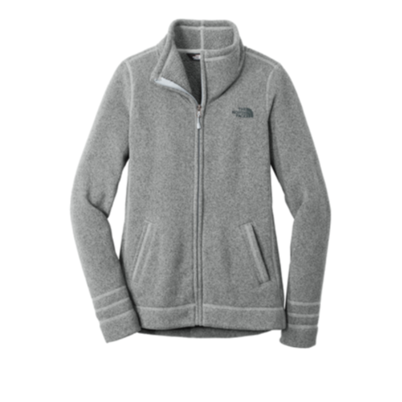 The North Face® Ladies Sweater Fleece Jacket in Medium Grey Heather - Thumbnail (Preview) 5