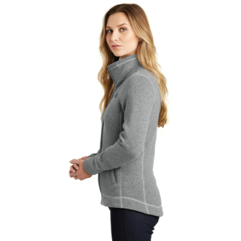 The North Face® Ladies Sweater Fleece Jacket in Medium Grey Heather - Thumbnail (Preview) 3