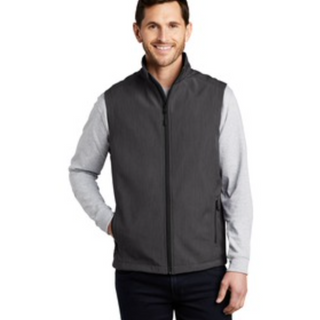 Men's Port Authority Core Soft Shell Vest in Black Charcoal