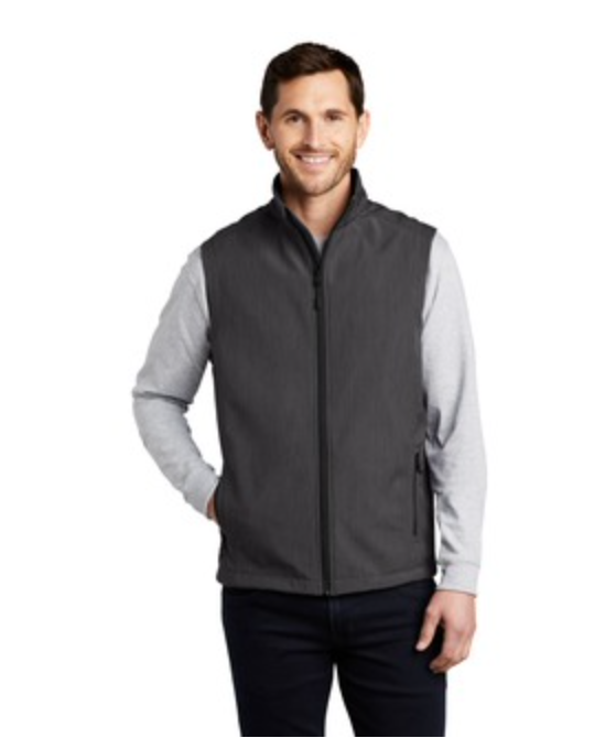 Men's Port Authority Core Soft Shell Vest in Black Charcoal