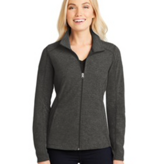 Port Authority Micro-fleece Jacket in Black Charcoal Heather